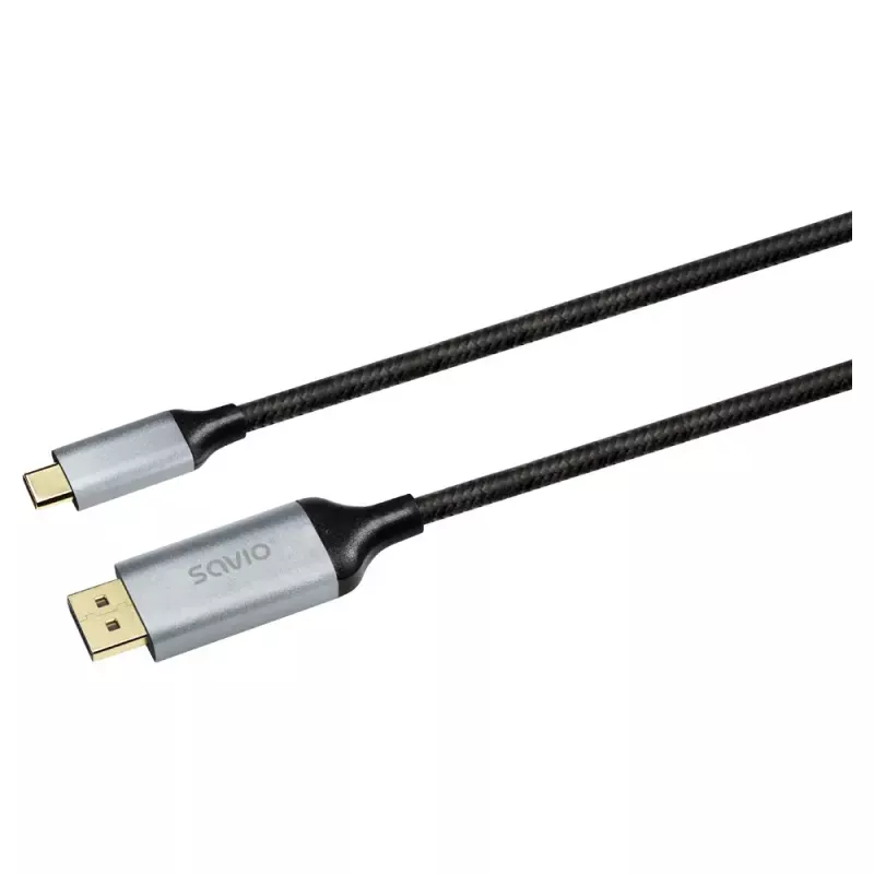 USB-C į DisplayPort laidas SAVIO CL-208 (DisplayPort 1.2, 2 m)