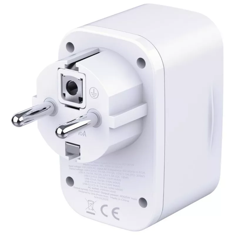 3MK Charger Comfort Charger GaN 30W White – USB maitinimo adapteris, 30W GaN išvestis