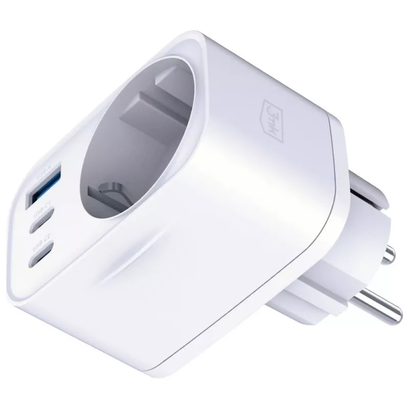 3MK Charger Comfort Charger GaN 30W White – USB maitinimo adapteris, 30W GaN išvestis