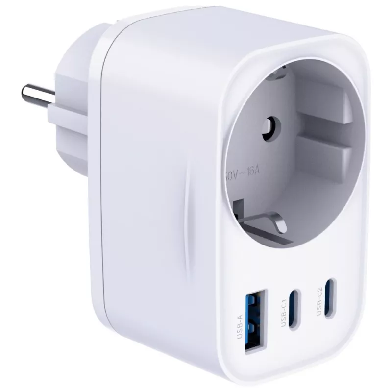 3MK Charger Comfort Charger GaN 30W White – USB maitinimo adapteris, 30W GaN išvestis