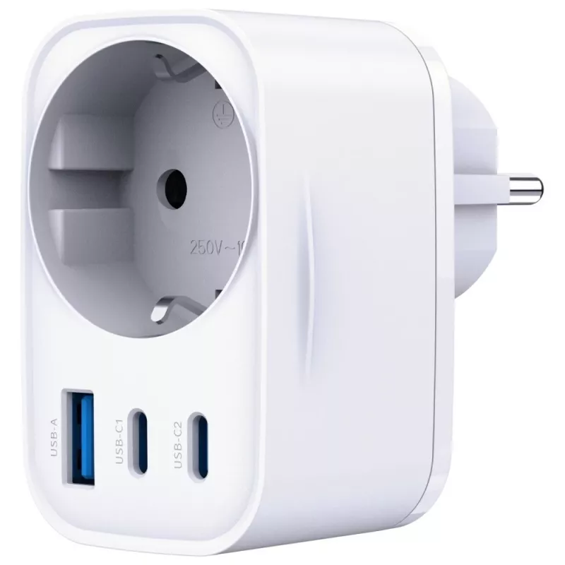 3MK Charger Comfort Charger GaN 30W White – USB maitinimo adapteris, 30W GaN išvestis