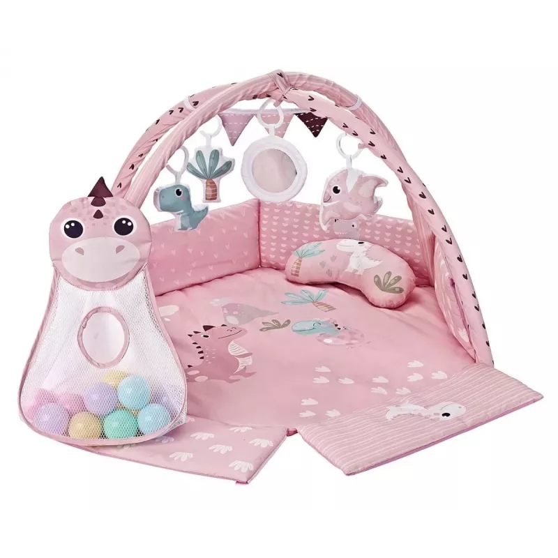 Edukacinis žaidimų kilimėlis Dino Pink TinyMini rožinis