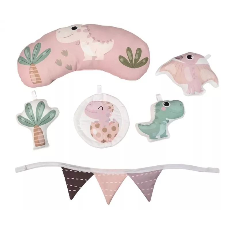 Edukacinis žaidimų kilimėlis Dino Pink TinyMini rožinis
