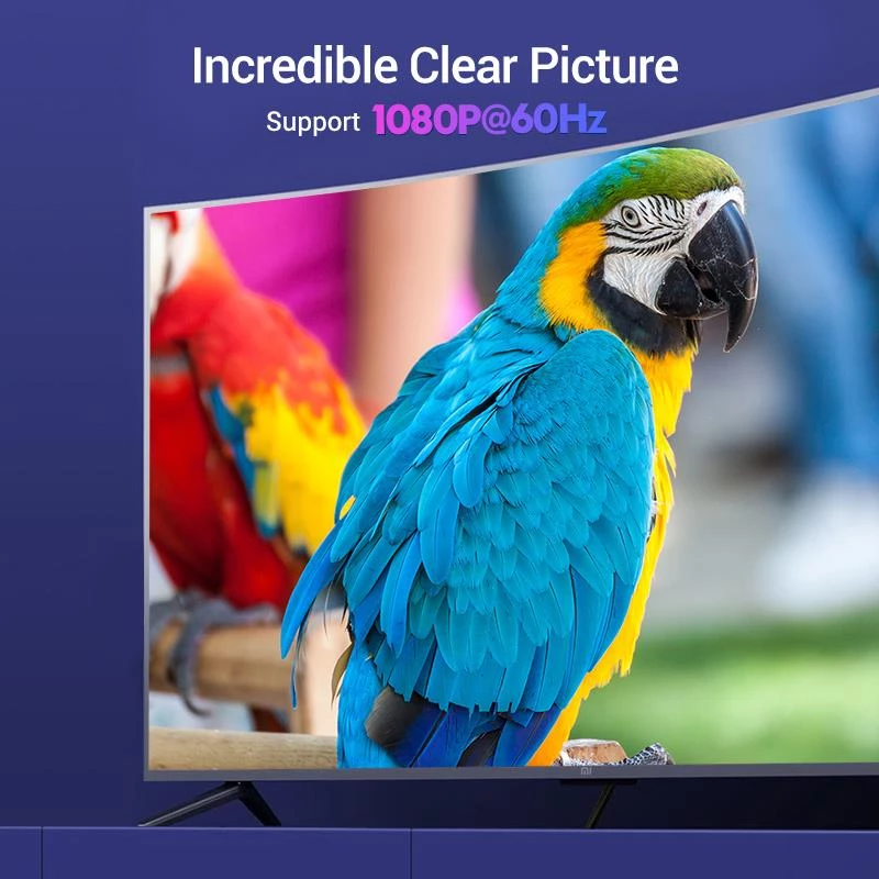 Kabelis DP į HDMI 2M/JUODAS Hadbh Vention