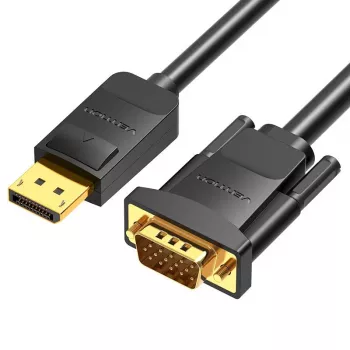 Kabelis DP į VGA 2M/JUODAS Hblbh Vention