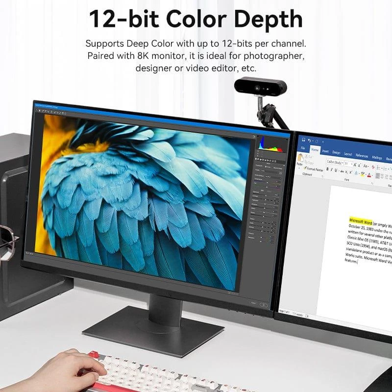 Kabelis Mini DP į DP 2M/BLUE Hcflh Vention