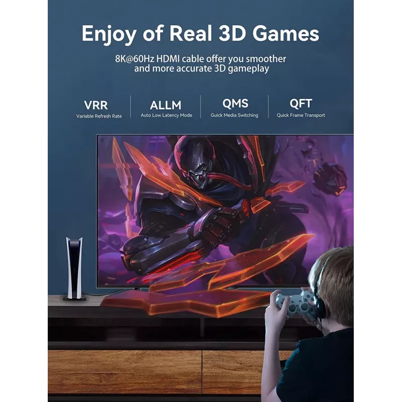 HDMI laidas 8K/10M juodas Aanbl Vention
