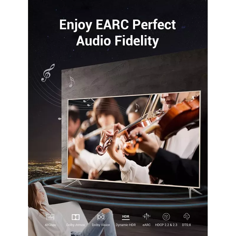 HDMI laidas 8K/10M juodas Aanbl Vention