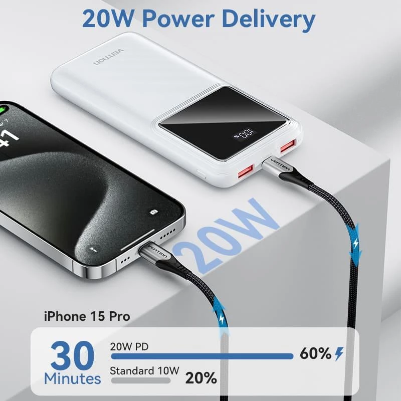 Power Bank USB 10000MAH 22.5W/Juoda FHKB0 Vention