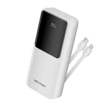 Išorinė baterija USB 20000MAH 22.5W/BALTA FHPW0 Vention