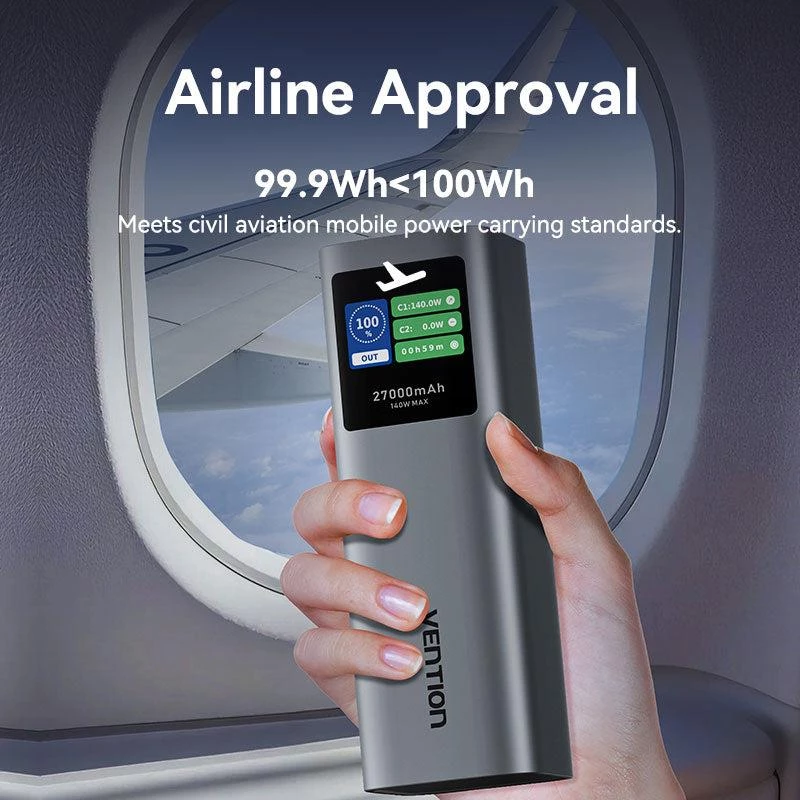 Išorinė baterija USB 27000MAH 140W/FKEH0 Vention