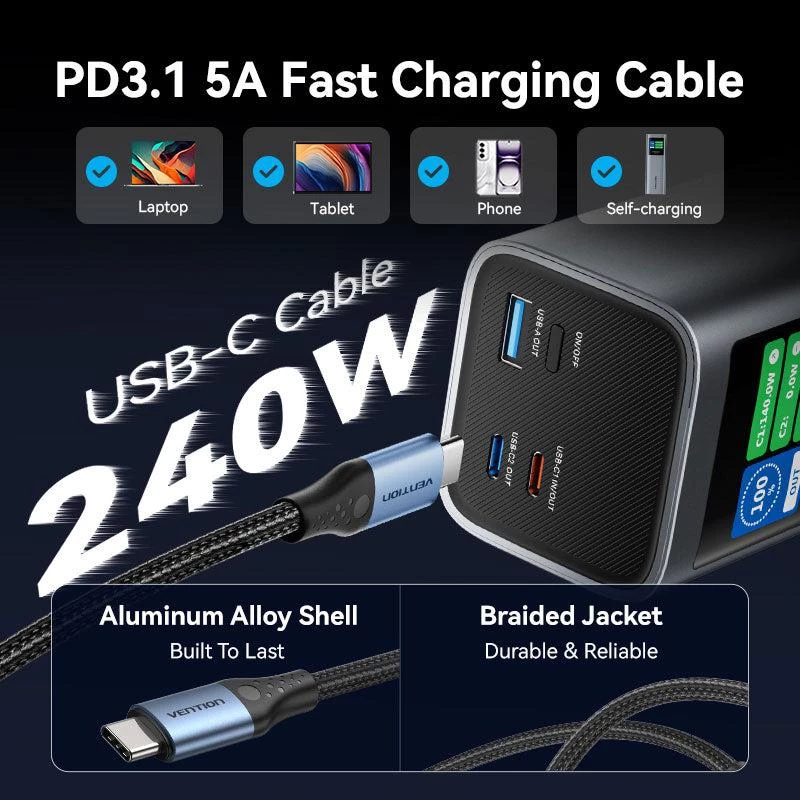 Išorinė baterija USB 27000MAH 140W/FKEH0 Vention