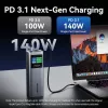 Išorinė baterija USB 27000MAH 140W/FKEH0 Vention