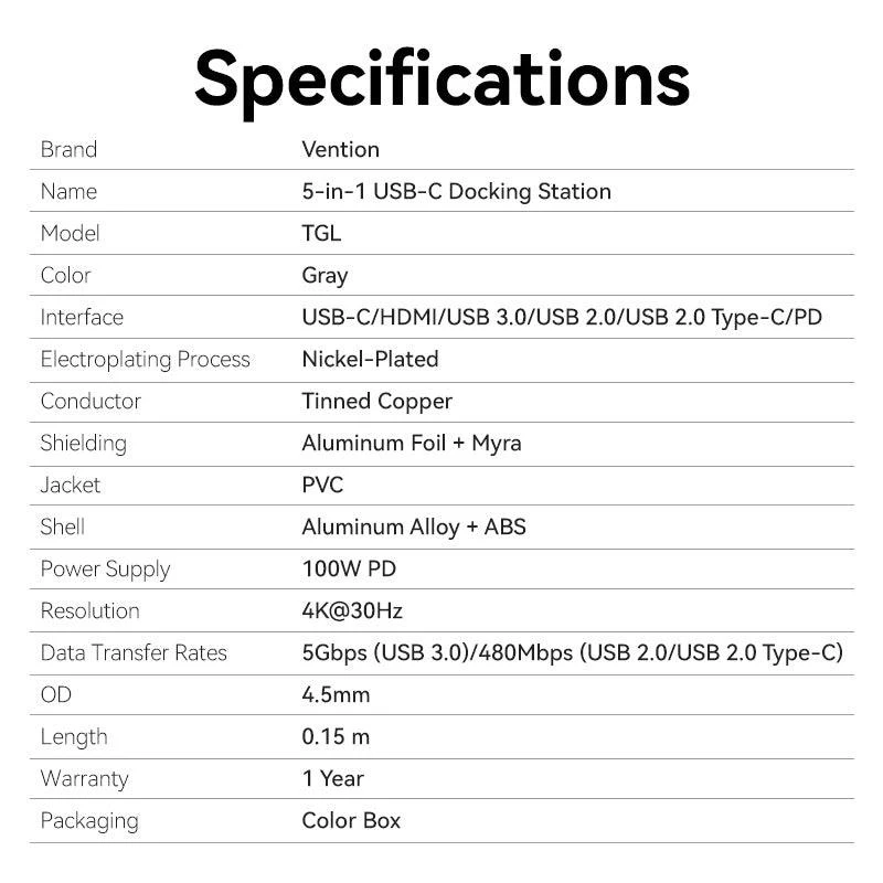 NB Accessory Docking STATION/0.15M Tglhb Vention