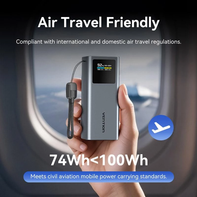 Išorinė baterija USB 20000MAH 100W/FKCH0 Vention