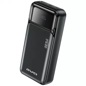 „Awei PA-92“ išorinė baterija, 20 000 mAh, 22,5 W PD, su 2 USB-C prievadais