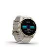 Išmanusis laikrodis GARMIN Fenix 8 43 mm, 1,3 colių AMOLED 416×416, jutiklinis ekranas, Wi‑Fi, GPS, 32 GB, auksinis korpusas, pilkas odinis dirželis