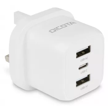 Dicota maitinimo šaltinis – kompaktiškas, nešiojamam kompiuteriui – 32 vatai – 3 A – 3 išvesties prievadai (USB-C, 2 x USB)