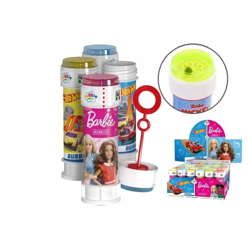 Muiliniai burbulai 60 ml, demonstracinis paketas 36 vnt., Mattel Barbie-Hot Wheels
