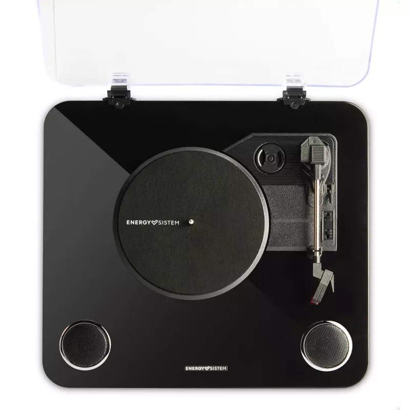 Belt-drive audio turntable Energy Sistem JuodaSpin Juoda Transparent 33 45 78 RPM