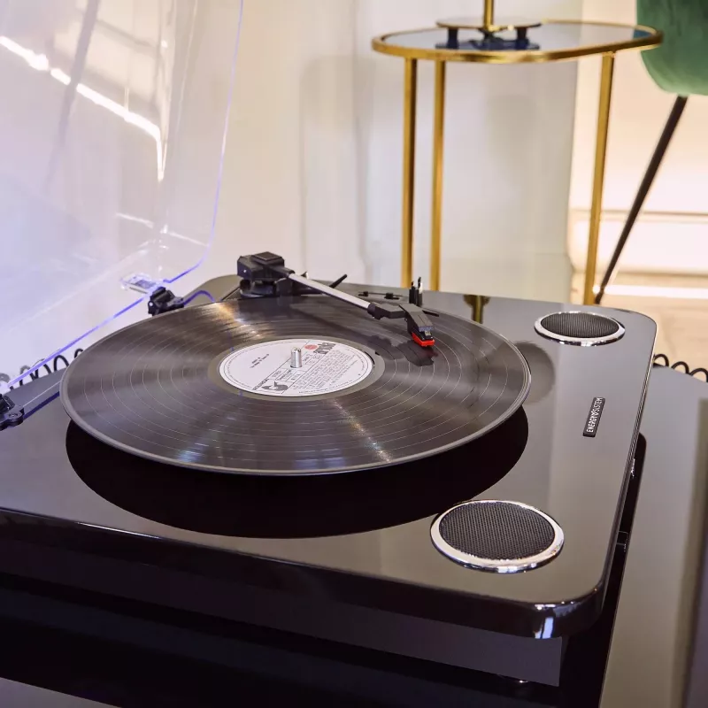 Belt-drive audio turntable Energy Sistem JuodaSpin Juoda Transparent 33 45 78 RPM