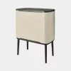 Brabantia Bo Touch šiukšliadėžė 33 l 3 krepšiai smėlio spalvos plotis 540 mm gylis 312 mm aukštis 680 mm