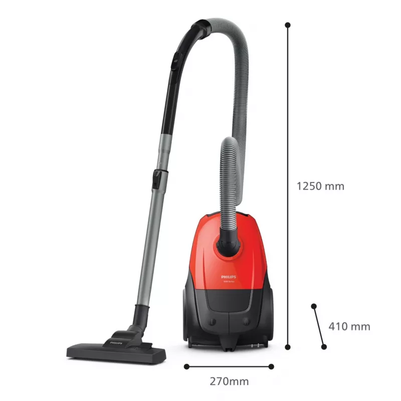 Cilindrinis dulkių siurblys Philips 1000 series XD1111/10, 800 W, sausas valymas, dulkių maišelis 3 L, HEPA, 77 dB
