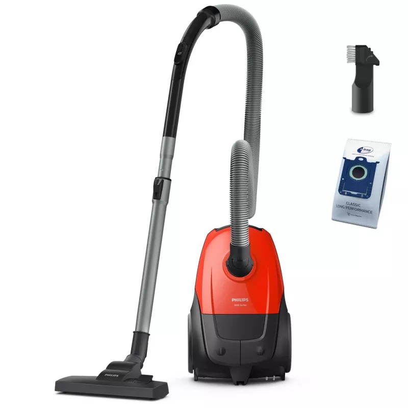 Cilindrinis dulkių siurblys Philips 1000 series XD1111/10, 800 W, sausas valymas, dulkių maišelis 3 L, HEPA, 77 dB