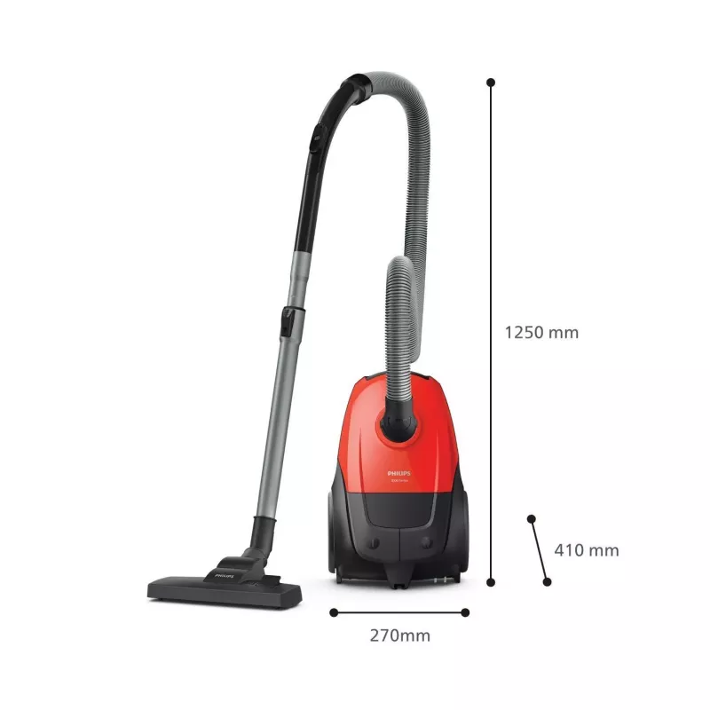 Cilindrinis dulkių siurblys Philips 1000 series XD1111/10, 800 W, sausas valymas, dulkių maišelis 3 L, HEPA, 77 dB
