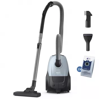 Cilindrinis dulkių siurblys Philips 2000 series XD1142/10 — 800 W, 3 L dulkių maišelis, HEPA filtras, sausas valymas