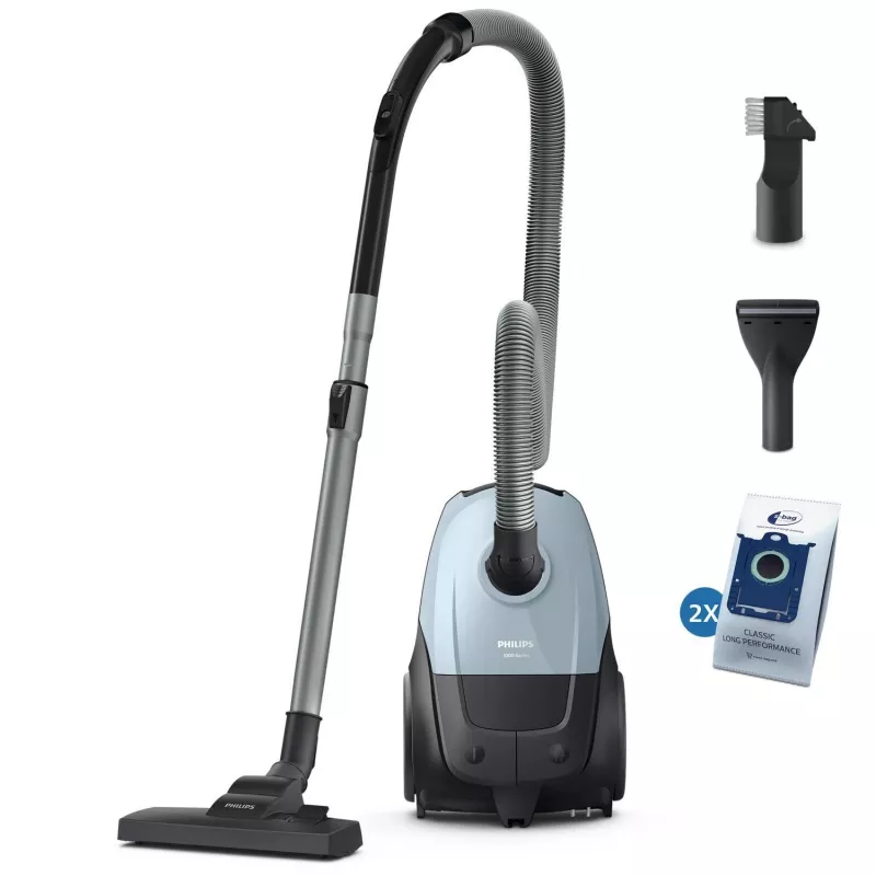 Cilindrinis dulkių siurblys Philips 2000 series XD1142/10 — 800 W, 3 L dulkių maišelis, HEPA filtras, sausas valymas