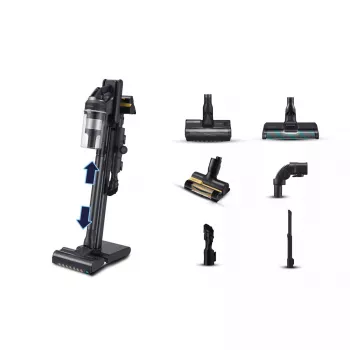 Stick vacuum Samsung VS20C9554TK — Baterija, ličio jonų, 580 W, be maišelio 0,8 l, cikloninis, juodas