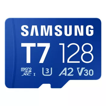 MicroSDXC atminties kortelė Samsung T7 128 GB UHS-I U3 V30 170 MB/s Mėlyna