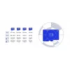 Samsung T7 „microSDXC“ atminties kortelė, 256 GB, UHS-I, U3, V30, skaitymo greitis 170 MB/s, mėlyna