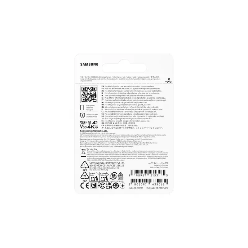 Atminties kortelė MB-MB512T/WW T7 microSD 512GB