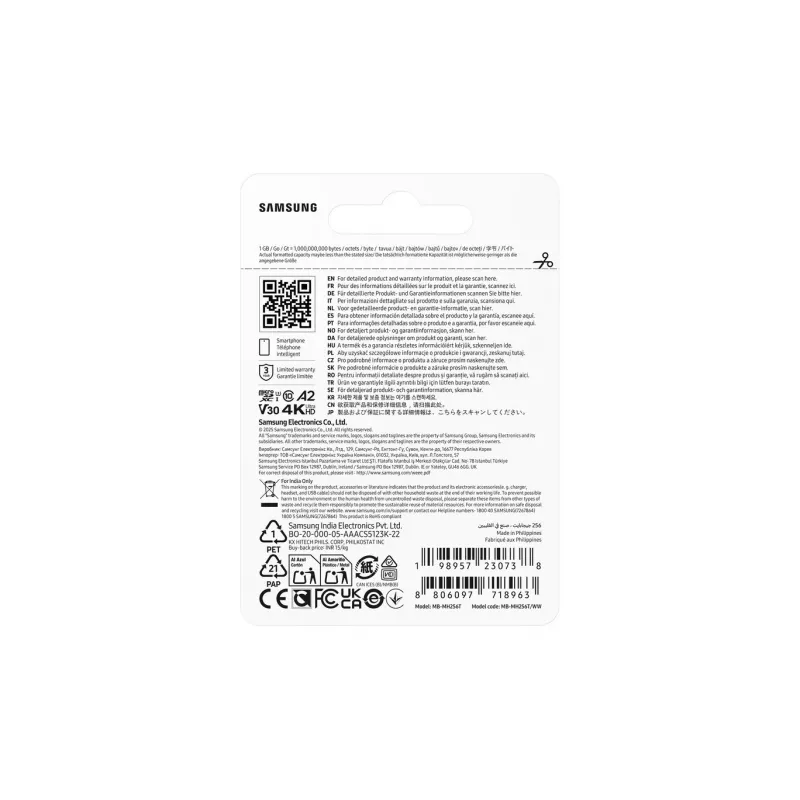 Atminties kortelė MB-MH256T/WW T9 microSD 256GB