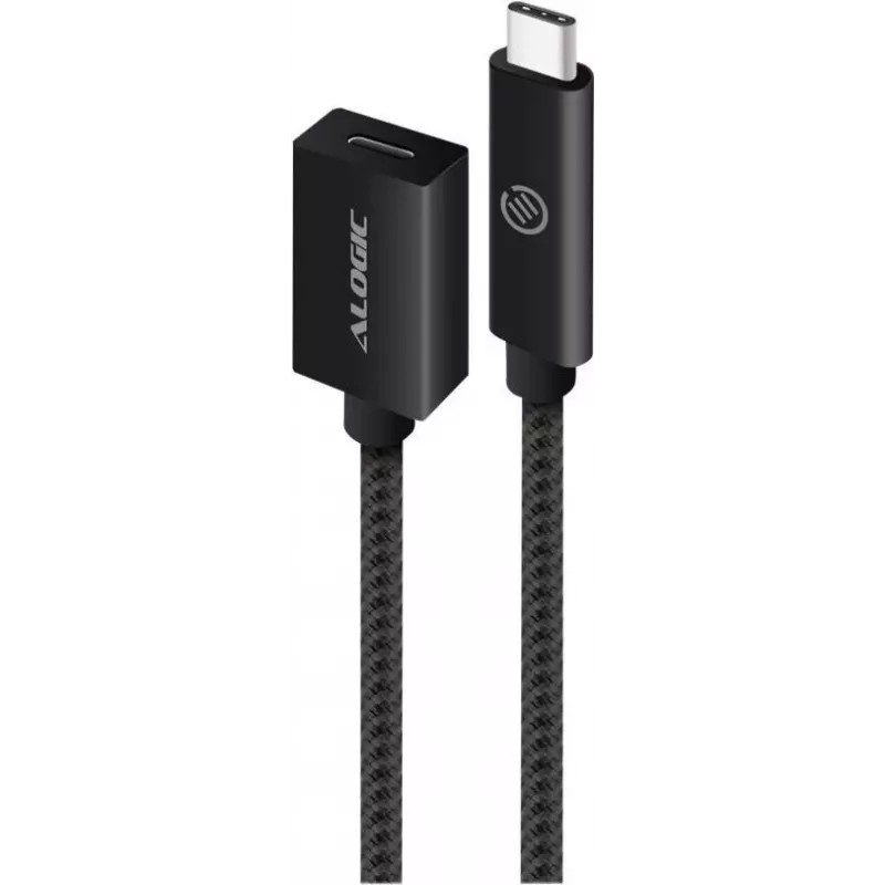 ALOGIC - USB kabelis - USB-C (W) į USB-C (M) - USB 3.1 Gen 2 - 50 cm - juoda (MU31CC-EXT-050BLK)