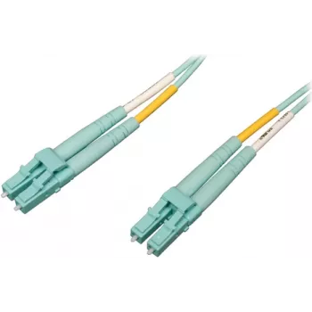 Eaton Tripp Lite serijos 10Gb/40Gb/100Gb dvipusis daugiarežimis 50/125 OM4 LSZH šviesolaidinis komutacinis kabelis (LC/LC), žydras, 1 m (3,3 pėdos) – komutacinis kabelis – LC daugiarežimis (vyriškas) į LC daugiarežimį (vyrišką) – 1 m