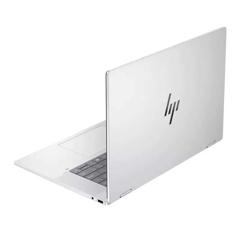 2-in-1 HP OmniBook X Flip NG AI 16-as0003nw nešiojamasis kompiuteris, 16 colių 3K OLED jutiklinis ekranas, 32 GB RAM, 1 TB SSD, Windows 11 Home, Ultra 7 258V, Glacier Sidabrinė