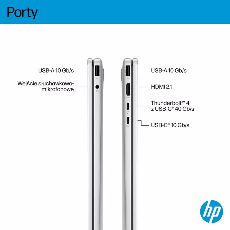 2-in-1 HP OmniBook X Flip NG AI 16-as0003nw nešiojamasis kompiuteris, 16 colių 3K OLED jutiklinis ekranas, 32 GB RAM, 1 TB SSD, Windows 11 Home, Ultra 7 258V, Glacier Sidabrinė