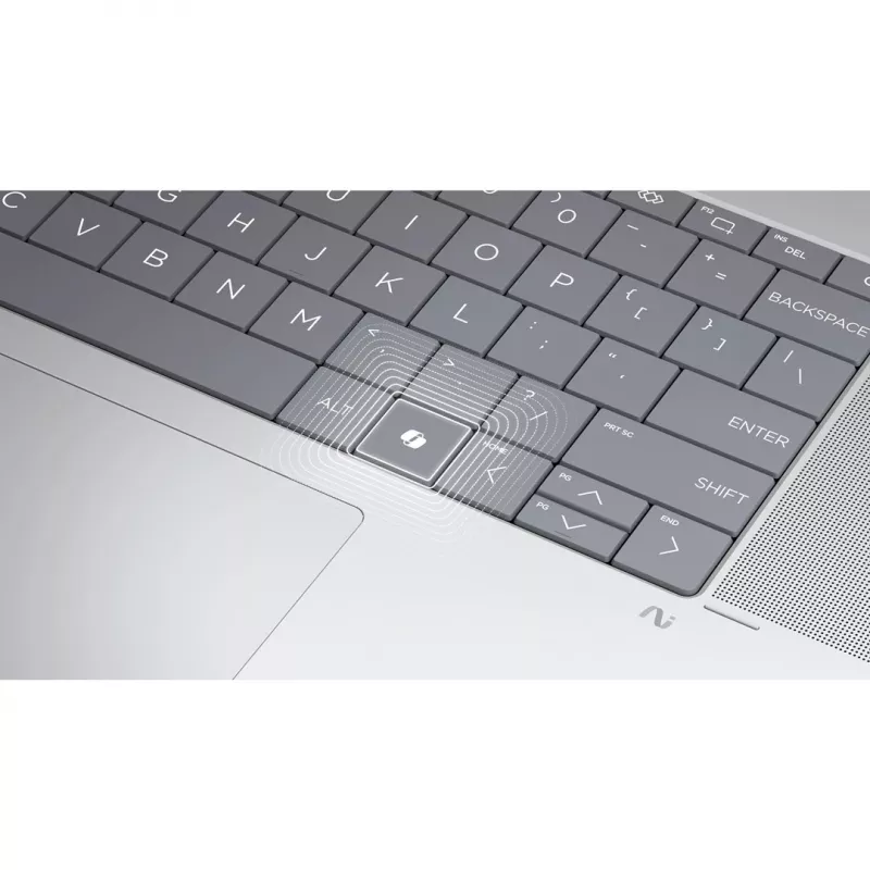 2-in-1 HP OmniBook X Flip NG AI 16-as0003nw nešiojamasis kompiuteris, 16 colių 3K OLED jutiklinis ekranas, 32 GB RAM, 1 TB SSD, Windows 11 Home, Ultra 7 258V, Glacier Sidabrinė