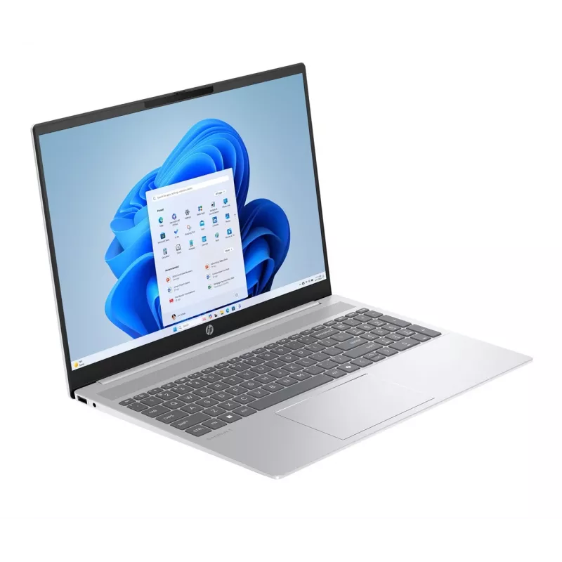 HP OmniBook 5 - Ultra 7 255U nešiojamasis kompiuteris, 16 colių 2K ekranas, 24 GB RAM, 512 GB SSD, Windows 11 Pro, ledynų sidabro