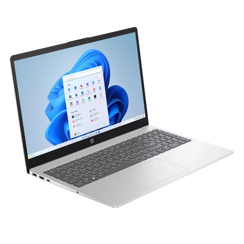 Laptop HP Ultra 5 125H — 15,6 colių FHD IPS, 24 GB RAM, 512 GB SSD, Windows 11 Home, sidabrinis