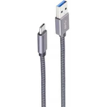 USB laidas ShiverPeaks Basic-S USB 3.2 Gen 2 2m USB A USB C pilkas
