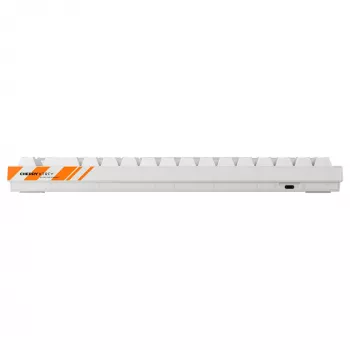 Mechaninė žaidimų klaviatūra Cherry K5 Pro TMR Compact 65% AZERTY RGB laidinė USB oranžinė balta