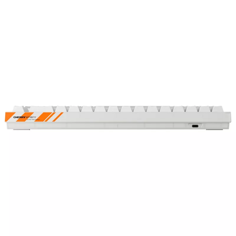 Mechaninė žaidimų klaviatūra Cherry K5 Pro TMR Compact 65% AZERTY RGB laidinė USB oranžinė balta