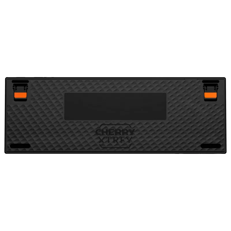 Mechaninė žaidimų klaviatūra Cherry K5 PRO TMR COMPACT — 65% AZERTY, USB laidinė, RGB apšvietimas, juoda/oranžinė