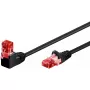 Tinklo komutacinis kabelis GOOBAY Cat6 0.25 m, U/UTP, RJ-45 į RJ-45, 90° kampuotas, juodas