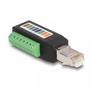 DeLOCK RJ45 kištuko Cat.5e prie gnybtų bloko adapteris 90° kampuotas