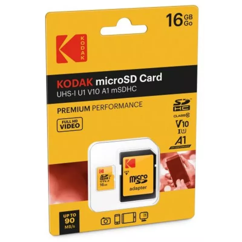 Kodak MicroSDHC 16GB UHS-I U1 V10 A1 Premium